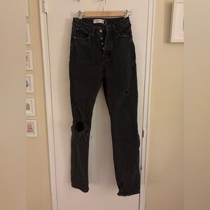 Black Distressed Abercrombie Jeans